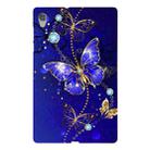 For Lenovo Tab M10 HD Gen 2 Color Painting Pattern Smart Tablet TPU Case(Blue Butterfly) - 1