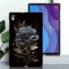 For Lenovo Tab M10 HD Gen 2 Color Painting Pattern Smart Tablet TPU Case(Black Rose) - 2