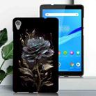 For Lenovo Tab M8 HD Color Painting Pattern Smart Tablet TPU Case(Black Rose) - 2