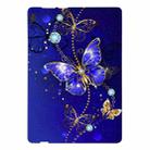 For Lenovo Tab M10 Color Painting Pattern Smart Tablet TPU Case(Blue Butterfly) - 1