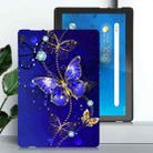 For Lenovo Tab M10 Color Painting Pattern Smart Tablet TPU Case(Blue Butterfly) - 2