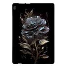 For Lenovo Tab M10 Color Painting Pattern Smart Tablet TPU Case(Black Rose) - 1