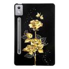 For Lenovo Tab P12 Pro 12.7 2025 Color Painting Pattern Smart Tablet TPU Case(Golden Rose) - 1