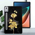 For Lenovo Tab P12 Pro 12.7 2025 Color Painting Pattern Smart Tablet TPU Case(Golden Rose) - 2