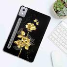 For Lenovo Tab P12 Pro 12.7 2025 Color Painting Pattern Smart Tablet TPU Case(Golden Rose) - 3