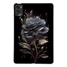 For Lenovo Legion Y700 2025 Color Painting Pattern Smart Tablet TPU Case(Black Rose) - 1