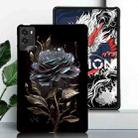 For Lenovo Legion Y700 2025 Color Painting Pattern Smart Tablet TPU Case(Black Rose) - 2