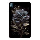 For Nokia T10 Color Painting Pattern Smart Tablet TPU Case(Black Rose) - 1