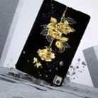 For Nokia T21 Golden Rose Pattern Smart Tablet TPU Case(Black) - 3