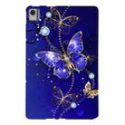 For Nokia T21 Color Painting Pattern Smart Tablet TPU Case(Blue Butterfly) - 1