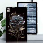 For Nokia T21 Color Painting Pattern Smart Tablet TPU Case(Black Rose) - 2