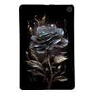 For Amazon Fire Max 11 Color Painting Pattern Smart Tablet TPU Case(Black Rose) - 1