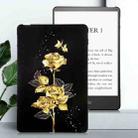 For Amazon Kindle Paperwhite 12th 2024 Color Painting Pattern Smart Tablet TPU Case(Golden Rose) - 2