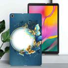 For Samsung Galaxy Tab A 10.1 (2019) Color Painting Pattern Smart Tablet TPU Case(Butterfly Circle) - 2