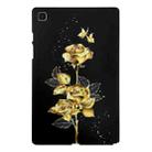 For Samsung Galaxy Tab A7 10.4 2020 Color Painting Pattern Smart Tablet TPU Case(Golden Rose) - 1