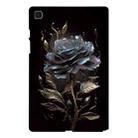 For Samsung Galaxy Tab A7 10.4 2020 Color Painting Pattern Smart Tablet TPU Case(Black Rose) - 1