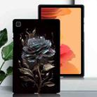 For Samsung Galaxy Tab A7 10.4 2020 Color Painting Pattern Smart Tablet TPU Case(Black Rose) - 2