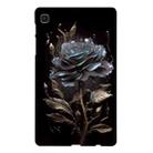 For Samsung Galaxy Tab A7 Lite Color Painting Pattern Smart Tablet TPU Case(Black Rose) - 1