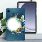 For Samsung Galaxy Tab A9 Color Painting Pattern Smart Tablet TPU Case(Butterfly Circle) - 2