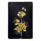 For Samsung Galaxy Tab A9+ Color Painting Pattern Smart Tablet TPU Case(Golden Rose) - 1