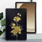 For Samsung Galaxy Tab A9+ Color Painting Pattern Smart Tablet TPU Case(Golden Rose) - 2