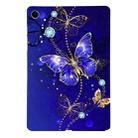 For Samsung Galaxy Tab A9+ Color Painting Pattern Smart Tablet TPU Case(Blue Butterfly) - 1