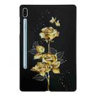 For Samsung Galaxy Tab S6 Color Painting Pattern Smart Tablet TPU Case(Golden Rose) - 1