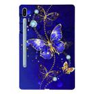 For Samsung Galaxy Tab S6 Color Painting Pattern Smart Tablet TPU Case(Blue Butterfly) - 1