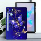 For Samsung Galaxy Tab S6 Color Painting Pattern Smart Tablet TPU Case(Blue Butterfly) - 2