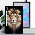 For Samsung Galaxy Tab S6 Color Painting Pattern Smart Tablet TPU Case(Lion) - 2