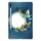 For Samsung Galaxy Tab S6 Color Painting Pattern Smart Tablet TPU Case(Butterfly Circle) - 1