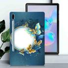 For Samsung Galaxy Tab S6 Color Painting Pattern Smart Tablet TPU Case(Butterfly Circle) - 2