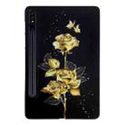 For Samsung Galaxy Tab S7 / S8 Color Painting Pattern Smart Tablet TPU Case(Golden Rose) - 1