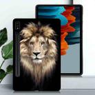 For Samsung Galaxy Tab S7 / S8 Color Painting Pattern Smart Tablet TPU Case(Lion) - 2