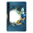 For Samsung Galaxy Tab S7 / S8 Color Painting Pattern Smart Tablet TPU Case(Butterfly Circle) - 1