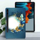 For Samsung Galaxy Tab S7 / S8 Color Painting Pattern Smart Tablet TPU Case(Butterfly Circle) - 2