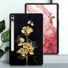 For Samsung Galaxy Tab S7+ / S8+ Color Painting Pattern Smart Tablet TPU Case(Golden Rose) - 2