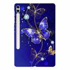 For Samsung Galaxy Tab S7+ / S8+ Color Painting Pattern Smart Tablet TPU Case(Blue Butterfly) - 1