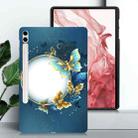 For Samsung Galaxy Tab S7+ / S8+ Color Painting Pattern Smart Tablet TPU Case(Butterfly Circle) - 2