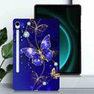For Samsung Galaxy Tab S9 / S9 FE Color Painting Pattern Smart Tablet TPU Case(Blue Butterfly) - 2
