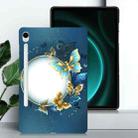 For Samsung Galaxy Tab S9 / S9 FE Color Painting Pattern Smart Tablet TPU Case(Butterfly Circle) - 2