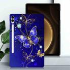 For Samsung Galaxy Tab S9+ / S9 FE+ Color Painting Pattern Smart Tablet TPU Case(Blue Butterfly) - 2