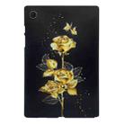 For Samsung Galaxy Tab A8 10.5 2021 Color Painting Pattern Smart Tablet TPU Case(Golden Rose) - 1