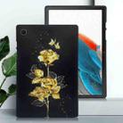 For Samsung Galaxy Tab A8 10.5 2021 Color Painting Pattern Smart Tablet TPU Case(Golden Rose) - 2