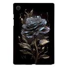 For Samsung Galaxy Tab A8 10.5 2021 Color Painting Pattern Smart Tablet TPU Case(Black Rose) - 1