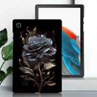 For Samsung Galaxy Tab A8 10.5 2021 Color Painting Pattern Smart Tablet TPU Case(Black Rose) - 2