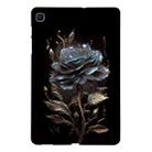 For Samsung Galaxy Tab S6 Lite 2024 / 2022 Color Painting Pattern Smart Tablet TPU Case(Black Rose) - 1