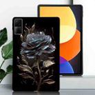For Redmi Pad 10.61 Color Painting Pattern Smart Tablet TPU Case(Black Rose) - 2