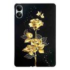 For Redmi Pad Pro / Pad Pro 5G Color Painting Pattern Smart Tablet TPU Case(Golden Rose) - 1