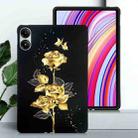 For Redmi Pad Pro / Pad Pro 5G Color Painting Pattern Smart Tablet TPU Case(Golden Rose) - 2